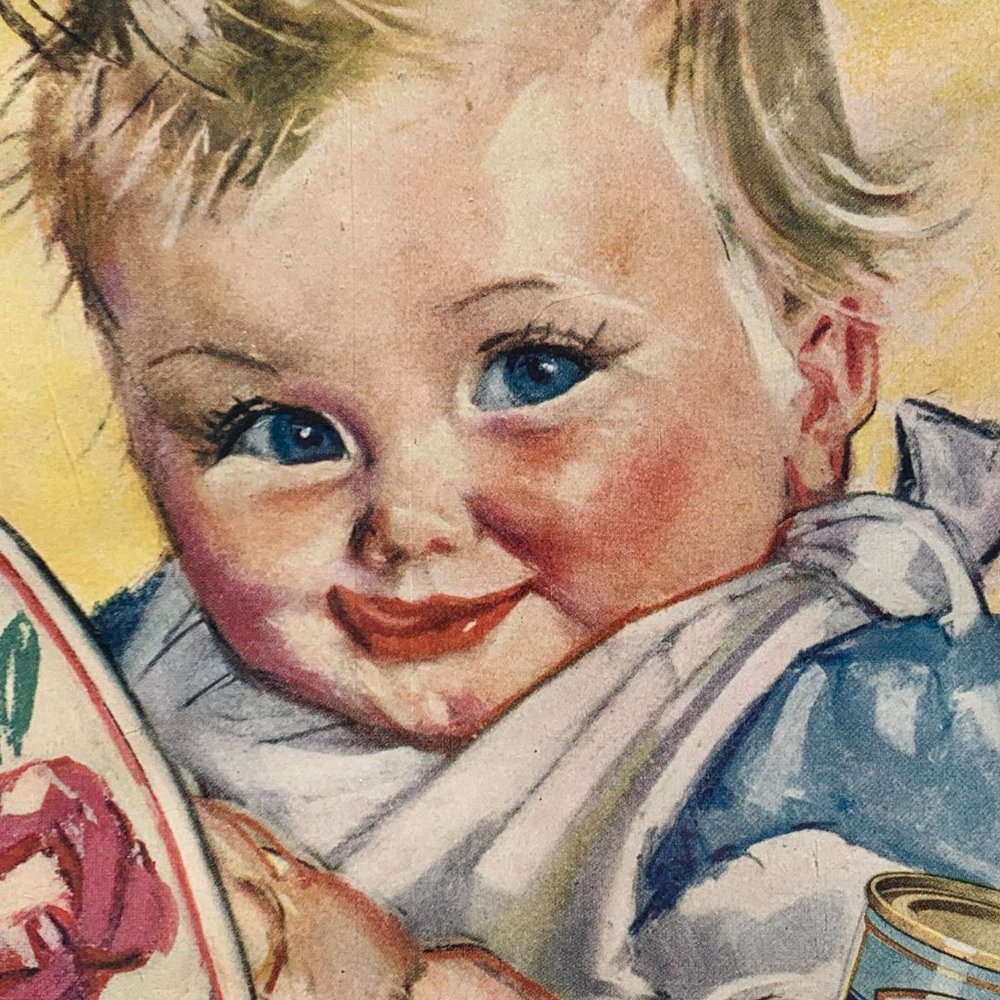 1936 Heinz Strained Baby Foods Print Ad Cute Colorful 14” x 10” - Picture 7 of 8